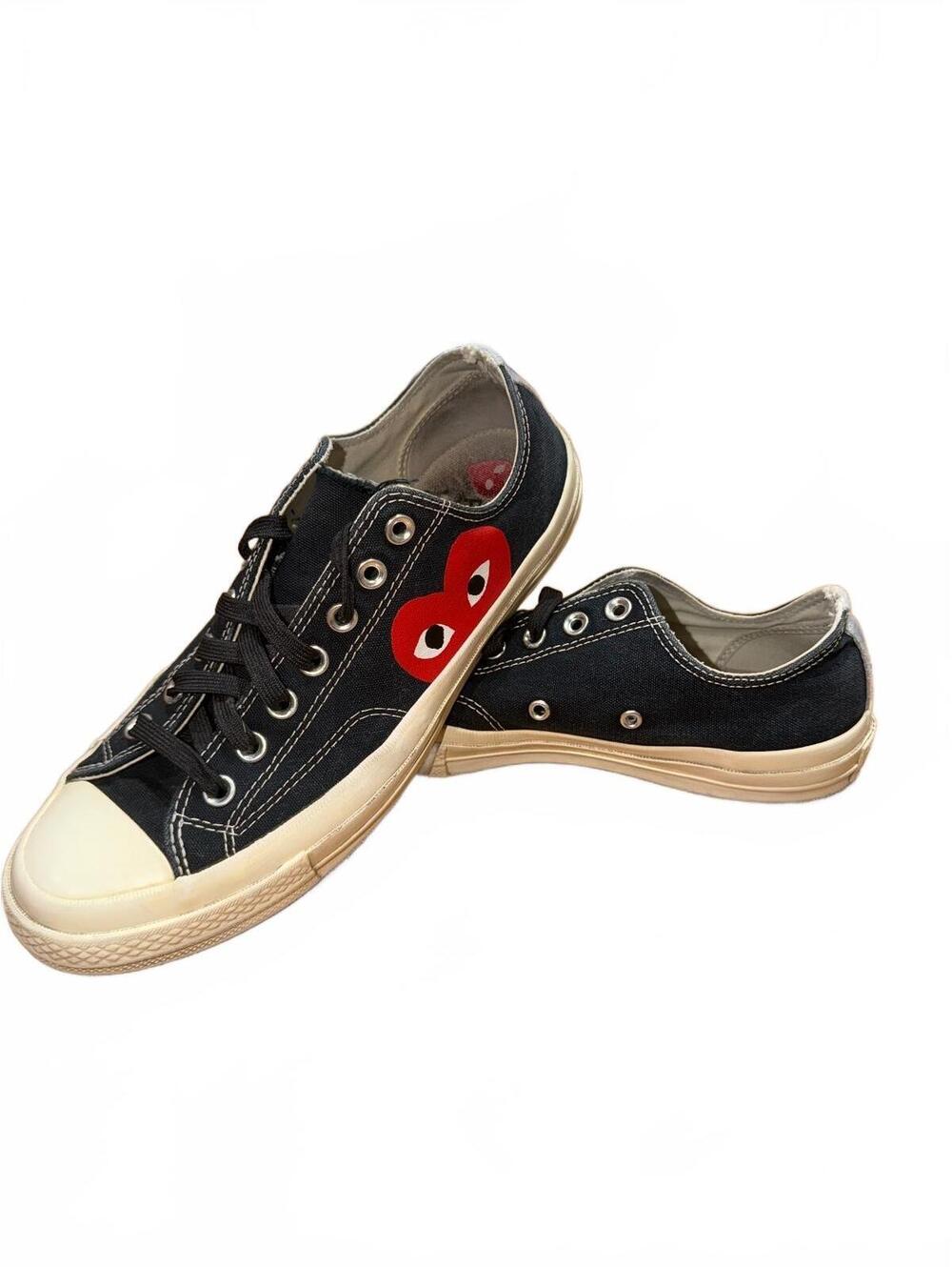 Converse CDG Play Chuck 70 Low Black Heart Sneakers